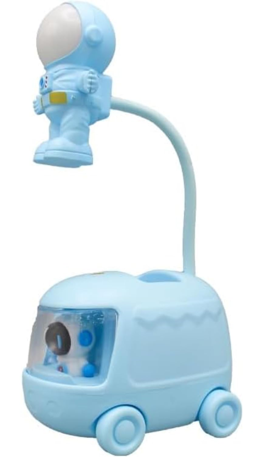 Bus Table Lamp Pen Holder - Cute Astronaut Design | DIY Night Light for Kids | Multi-Functional Desk Organizer