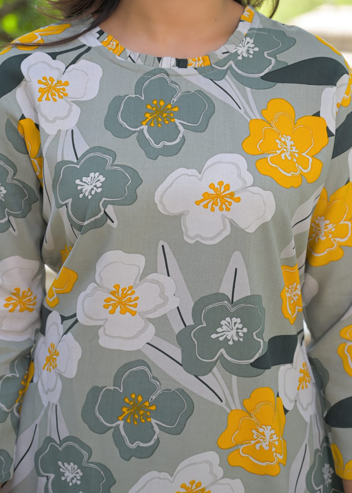 Dual-Tone Floral Cotton Co-Ord Set – Summer Fresh Styles - Naticraft