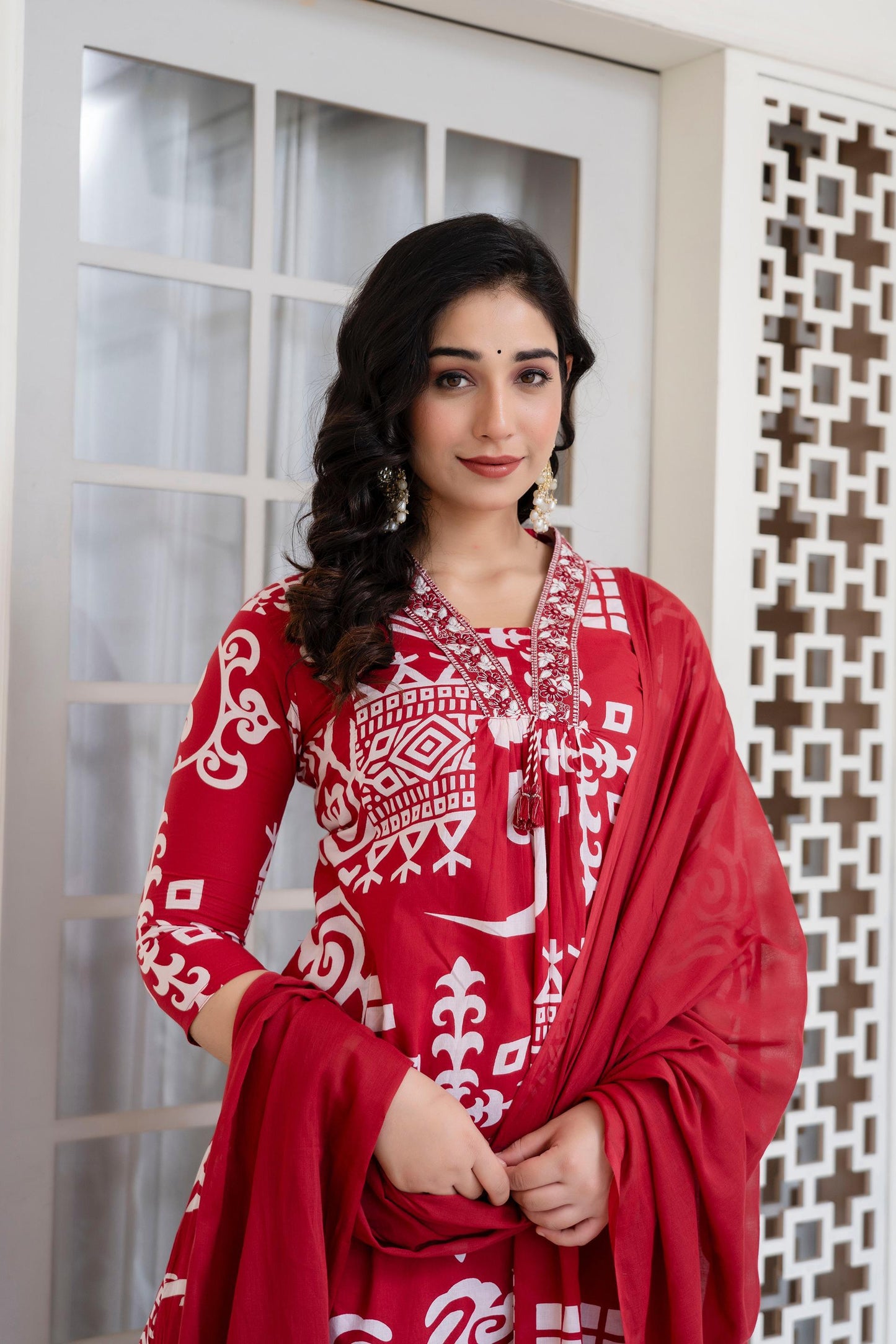 Embroidered Cotton Kurta Set with Dupatta – Timeless Elegance for Every Occasion - Naticraft