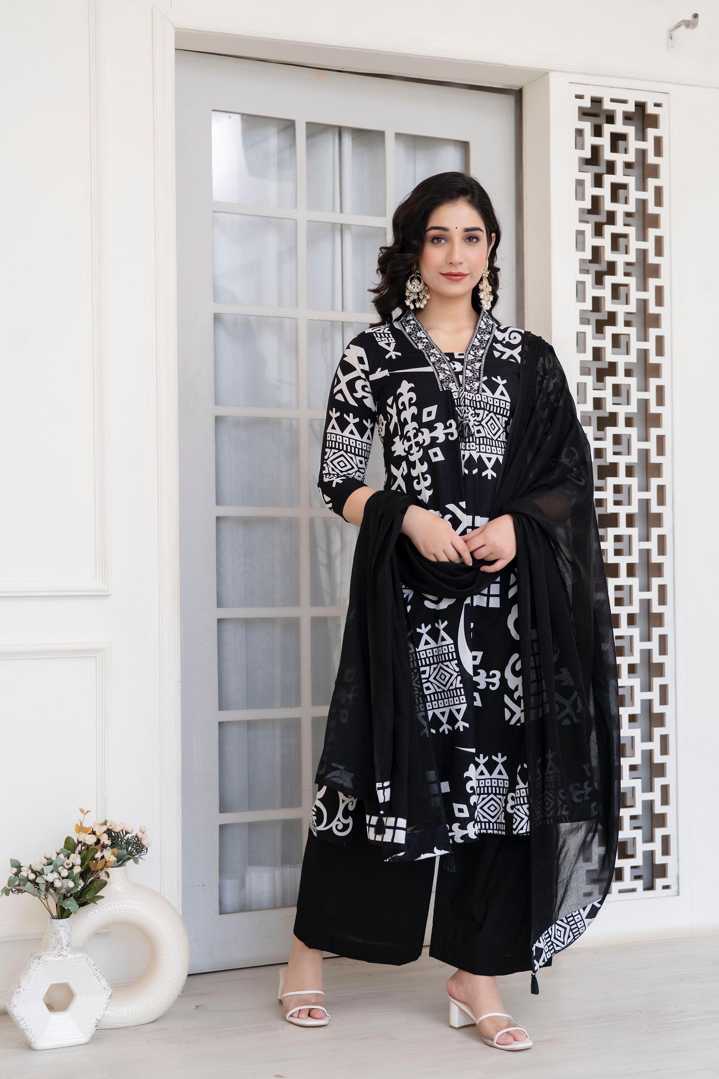 Embroidered Cotton Kurta Set with Dupatta – Timeless Elegance for Every Occasion - Naticraft