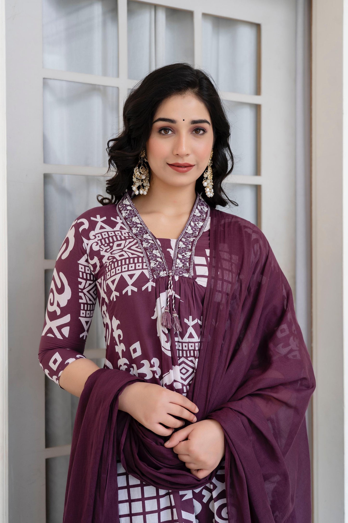 Embroidered Cotton Kurta Set with Dupatta – Timeless Elegance for Every Occasion - Naticraft