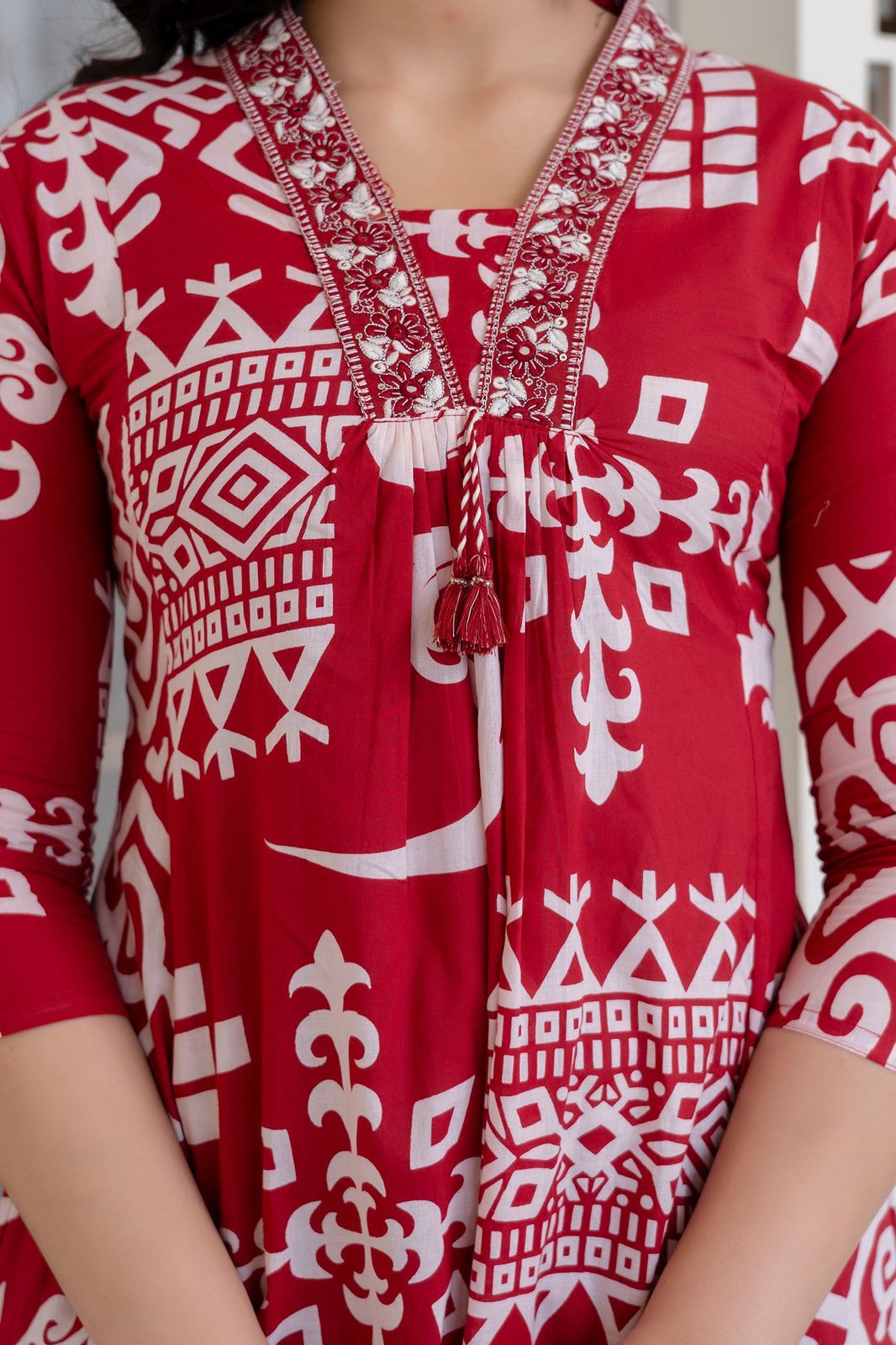 Embroidered Cotton Kurta Set with Dupatta – Timeless Elegance for Every Occasion - Naticraft