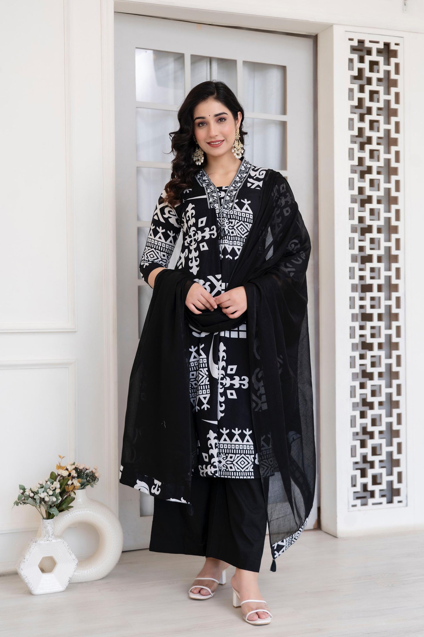 Embroidered Cotton Kurta Set with Dupatta – Timeless Elegance for Every Occasion - Naticraft