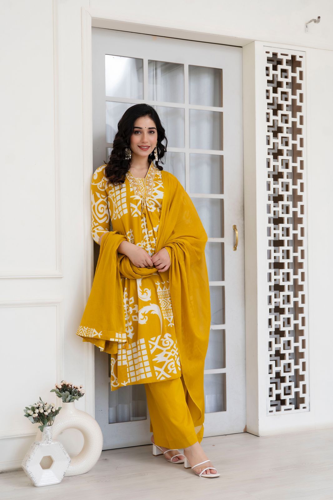 Embroidered Cotton Kurta Set with Dupatta – Timeless Elegance for Every Occasion - Naticraft