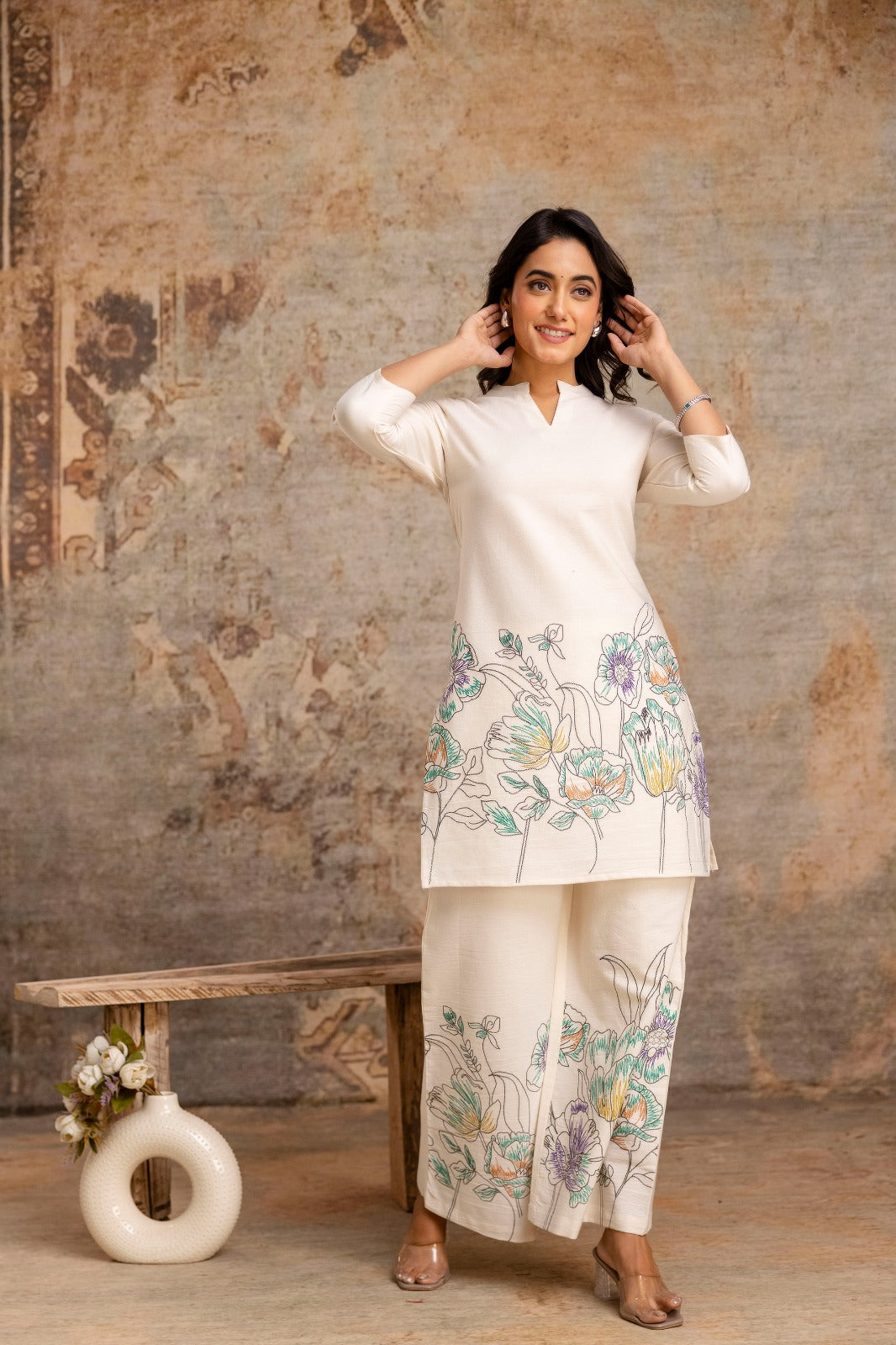 Women's Elegant Printed Kurti With Pant — Graceful Everyday Ethnic Wear