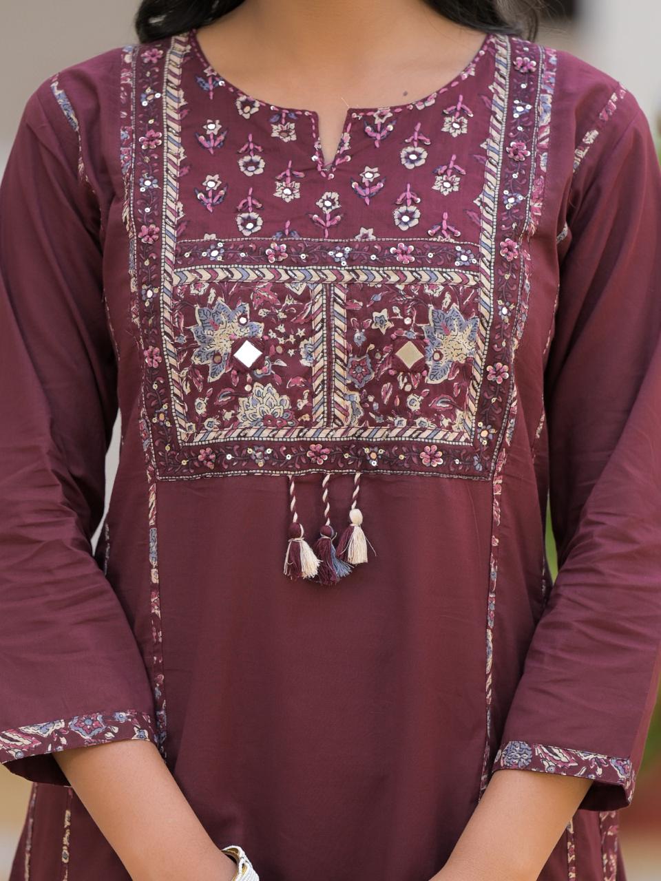 Elegant Embroidered Kurta Set – Festive Ready - Naticraft