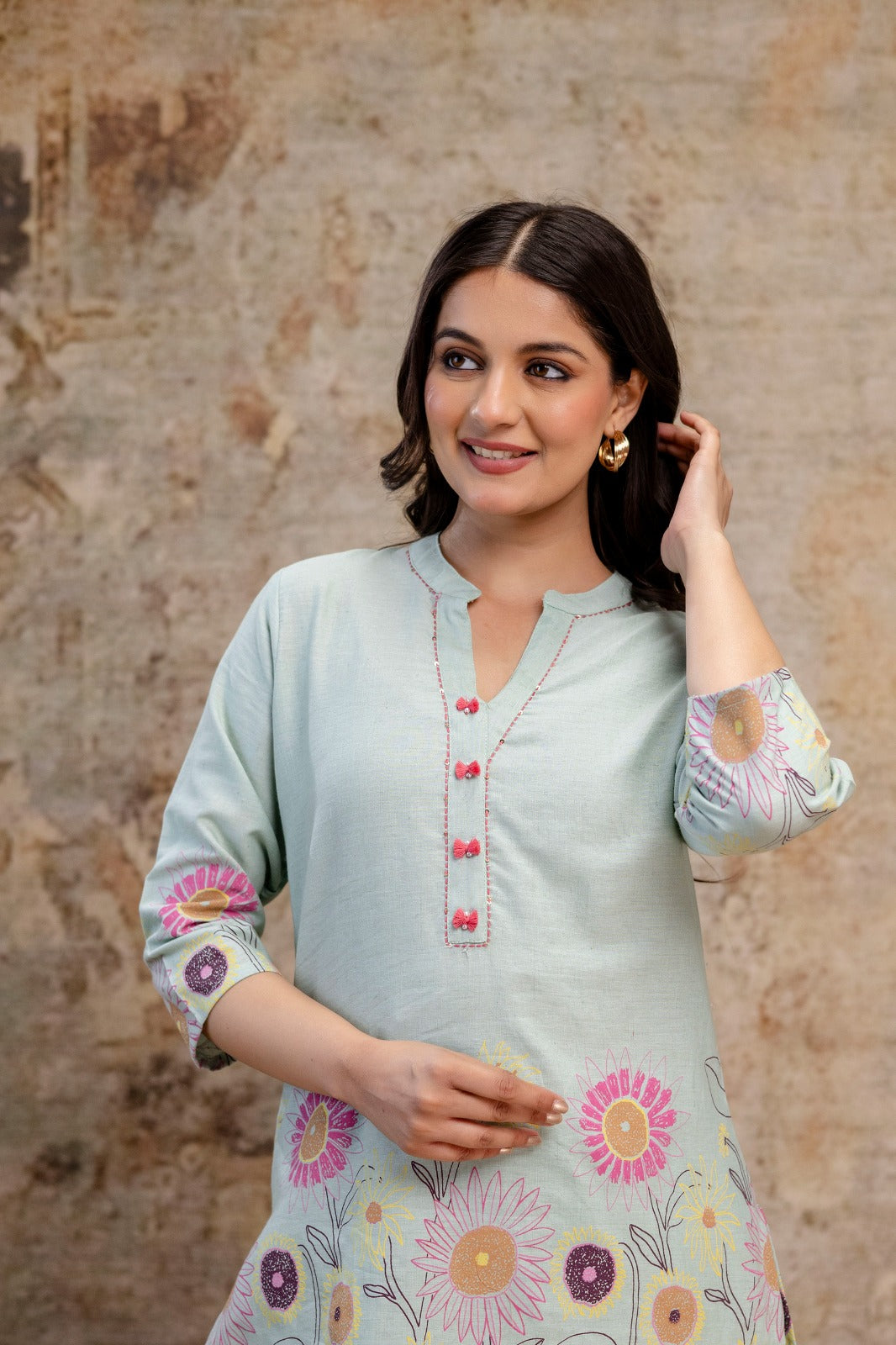 Floral Harmony Co-ord Set - Pastel Edition - Naticraft
