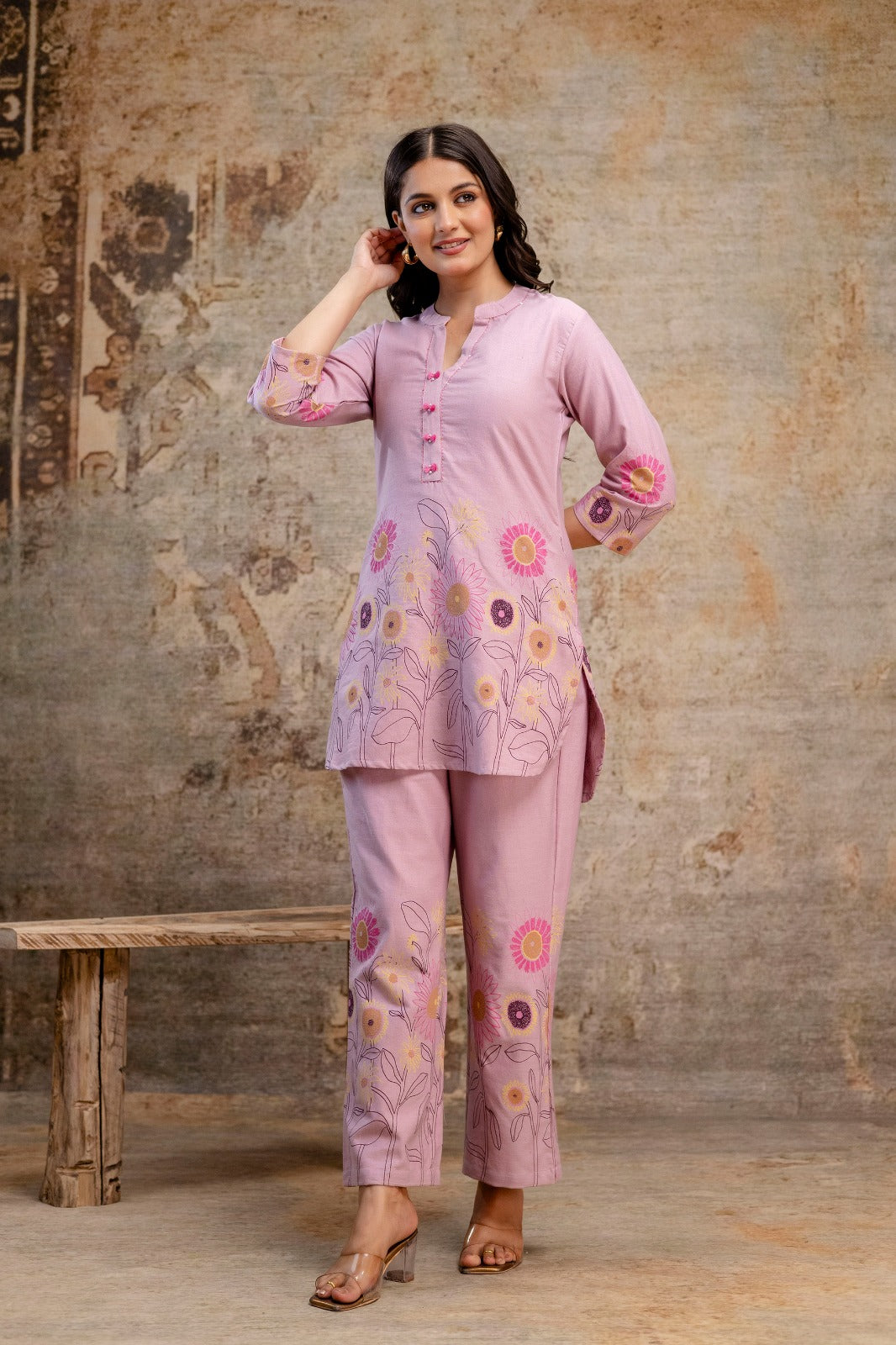 Floral Harmony Co-ord Set - Pastel Edition - Naticraft