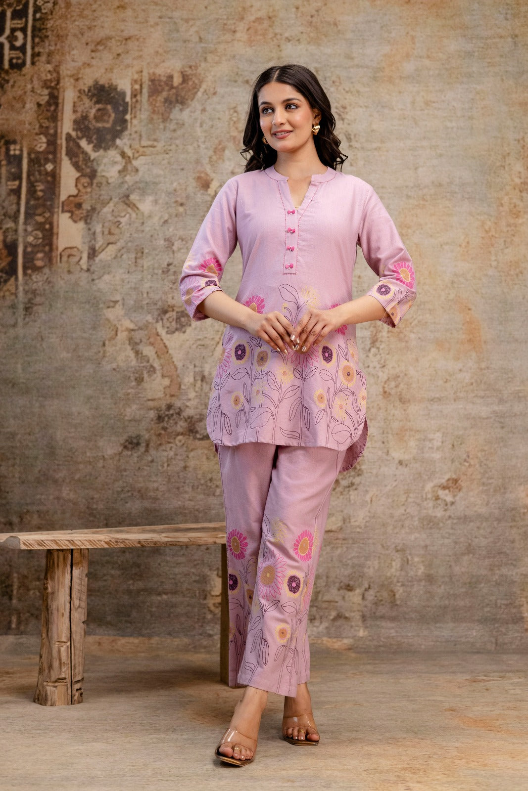 Floral Harmony Co-ord Set - Pastel Edition - Naticraft