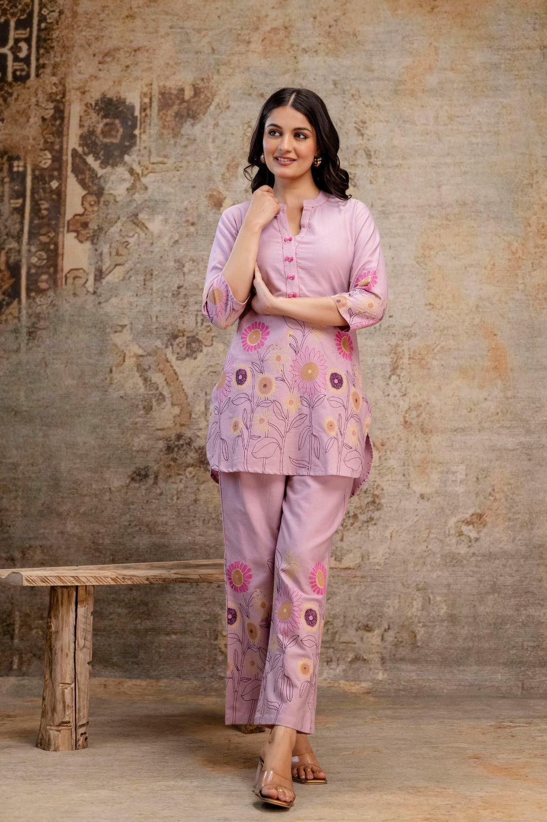 Floral Harmony Co-ord Set - Pastel Edition - Naticraft