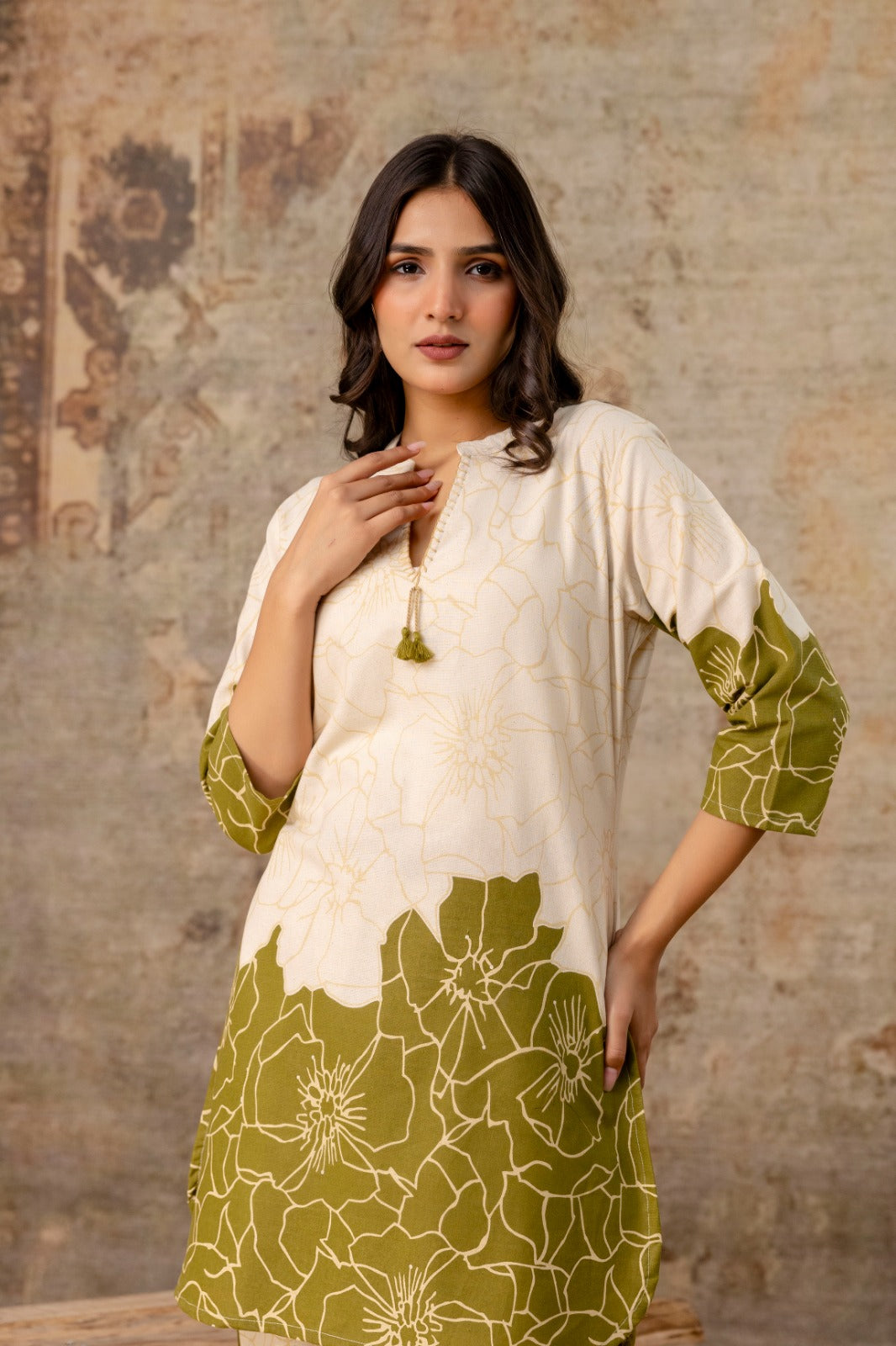 Printed Cotton Flex Co-ord Set - Stylish Floral Design - Naticraft