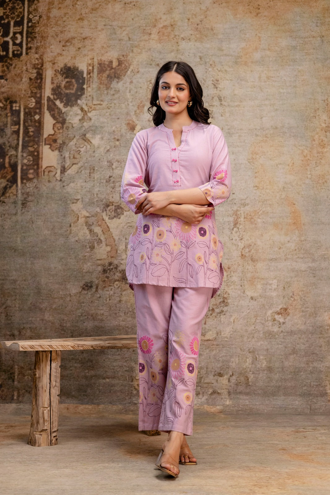 Floral Harmony Co-ord Set - Pastel Edition - Naticraft