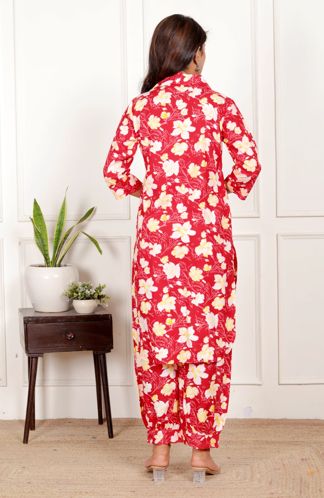 Women's Floral Co-ord Set - Ethnic & Casual Wear - Naticraft