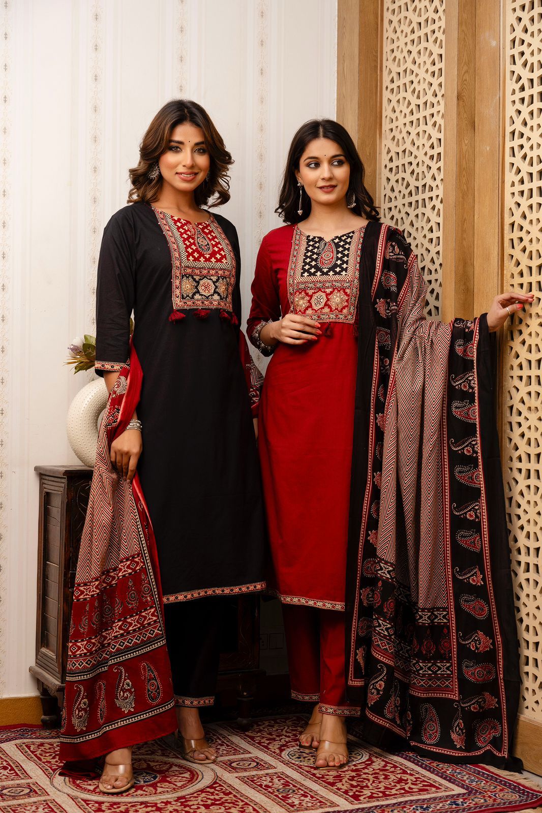 Royal Charm Embroidered Kurta Set – Elegant & Timeless - Naticraft