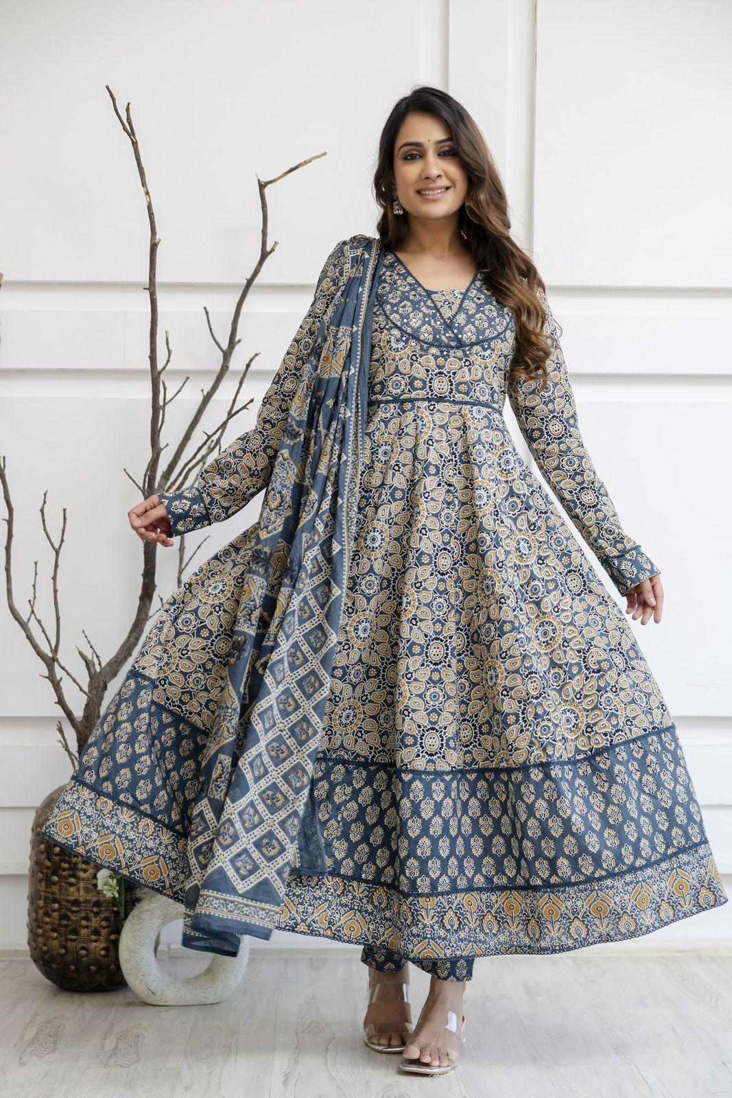 Women Full Print Kurta Set - Naticraft