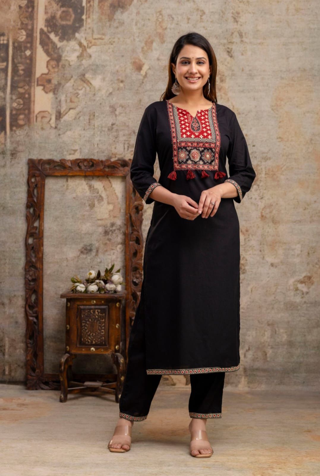 Royal Charm Embroidered Kurta Set – Elegant & Timeless - Naticraft