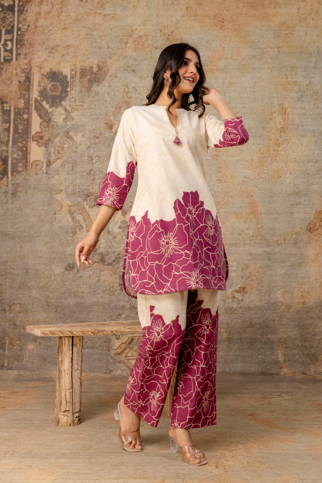 Printed Cotton Flex Co-ord Set - Stylish Floral Design