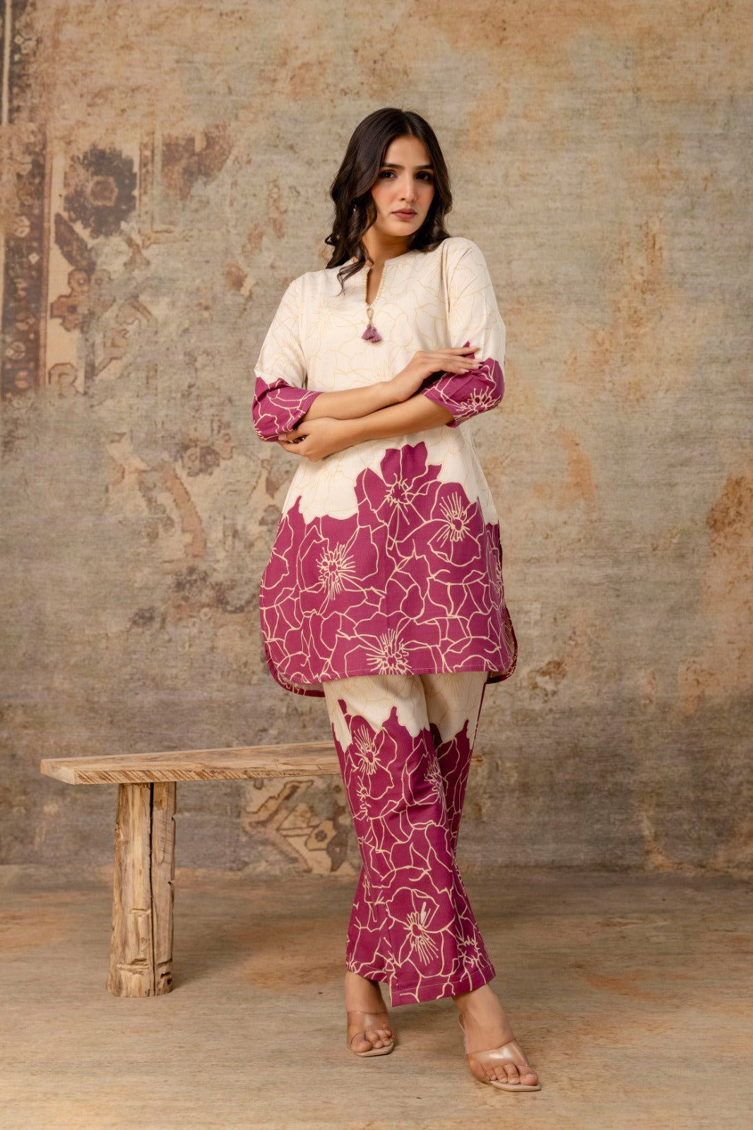 Printed Cotton Flex Co-ord Set - Stylish Floral Design